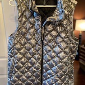 Athleta Whisper Featherless Vest - Metallic Silver